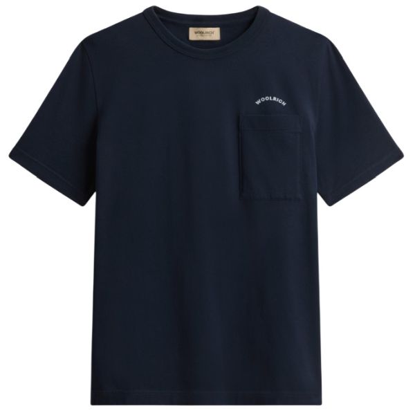 Woolrich Cotton Logo Pocket T-shirt Navy