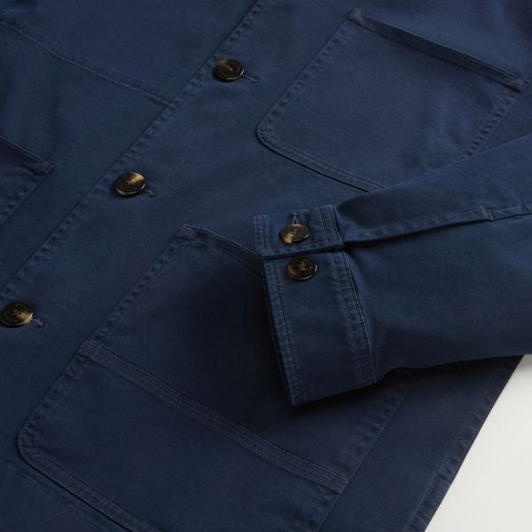 Woolrich Cotton Twill Chore Overshirt Navy