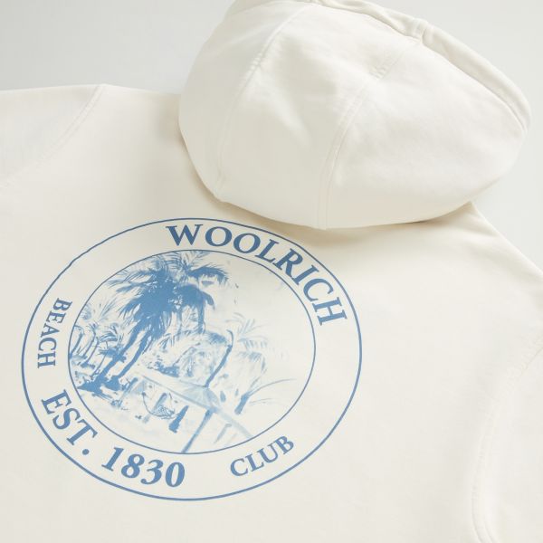 Woolrich Graphic Hoodie Beige