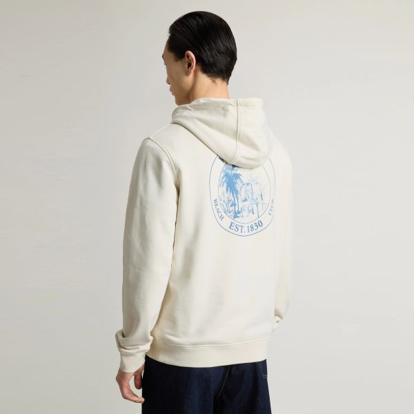 Woolrich Graphic Hoodie Beige