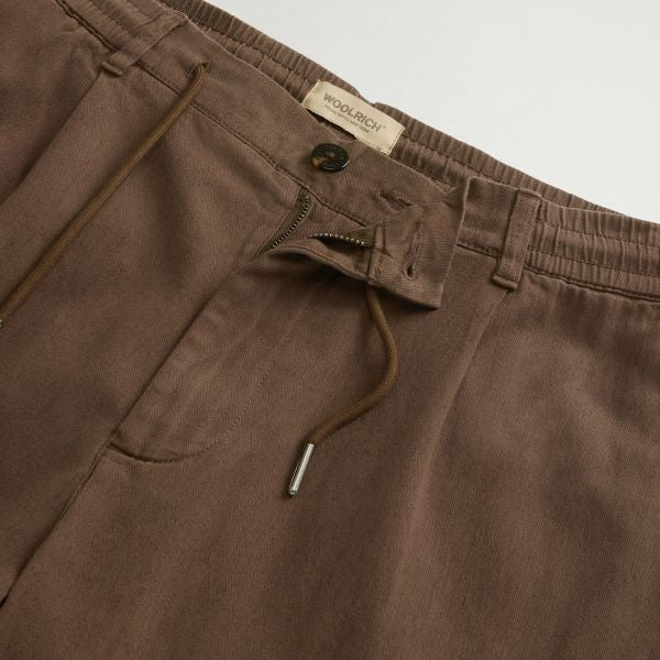 Woolrich Linen Blend Milton Broek Bruin