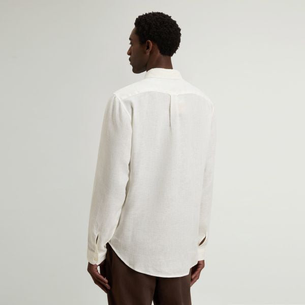Woolrich Linen Overhemd Wit