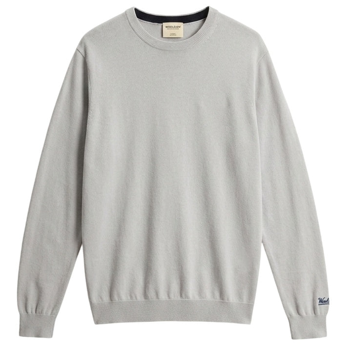 Woolrich Logo Cotton Sweater Grijs