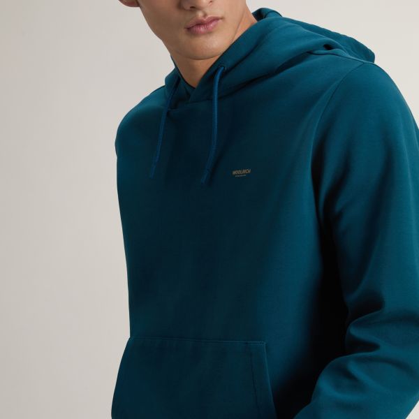 Woolrich Logo Interlock Hoodie Blauw