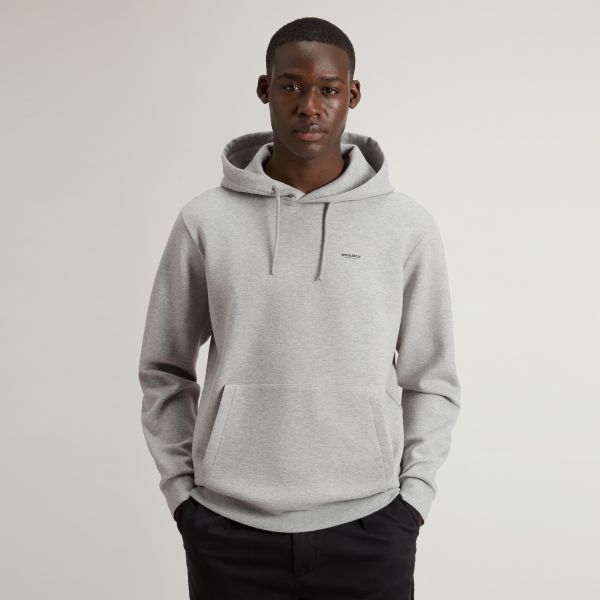 Woolrich Logo Interlock Hoodie Grijs