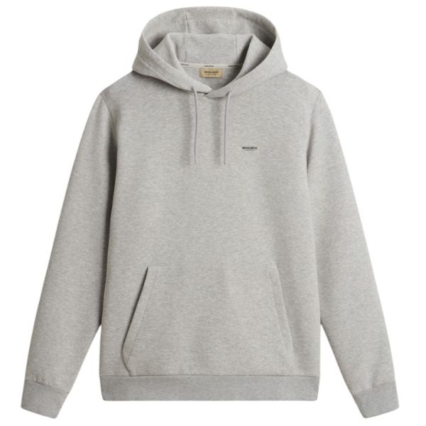 Woolrich Logo Interlock Hoodie Grijs