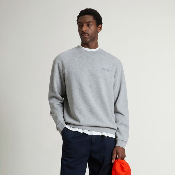 Woolrich Marco Logo Sweater Grijs