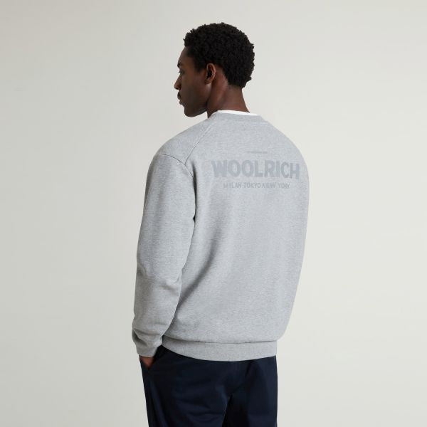 Woolrich Marco Logo Sweater Grijs
