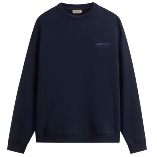 Woolrich Marco Logo Sweater Navy