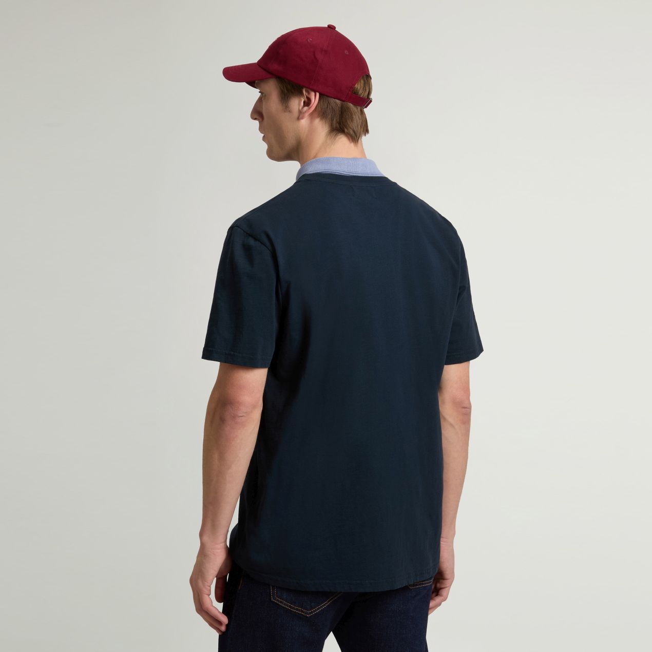 Woolrich Slub Logo T-shirt Navy