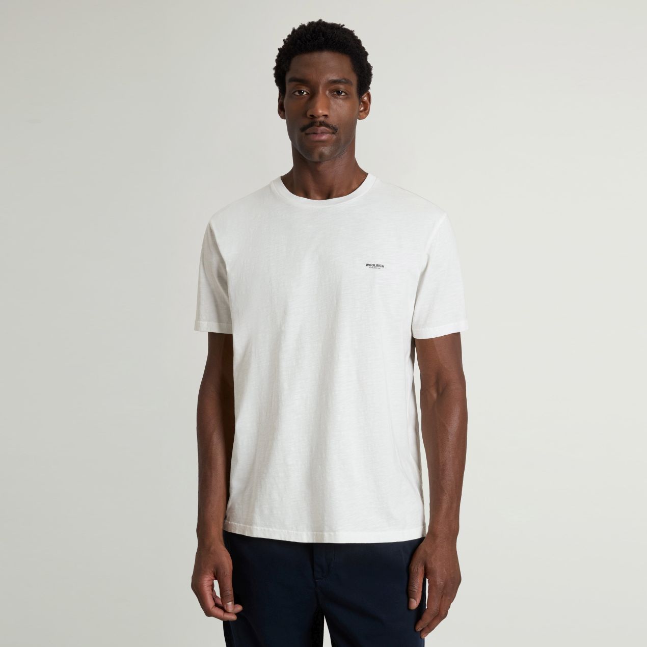 Woolrich Slub Logo T-shirt Wit