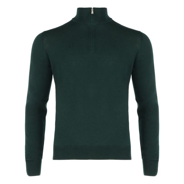 gran sasso knitwear half zip sweater donker groen