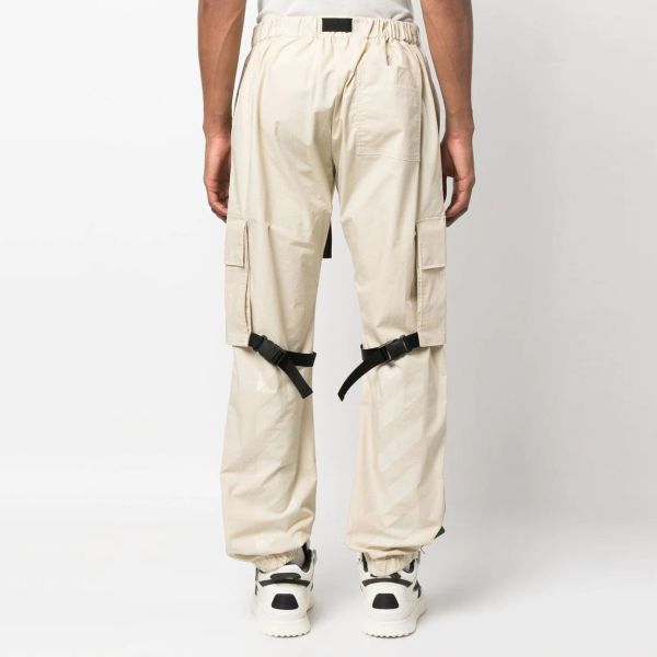 Off-White Diagonal Tab Cotton Cargopants Beige
