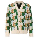Drôle De Monsieur Drôle Cardigan Beige/Groen