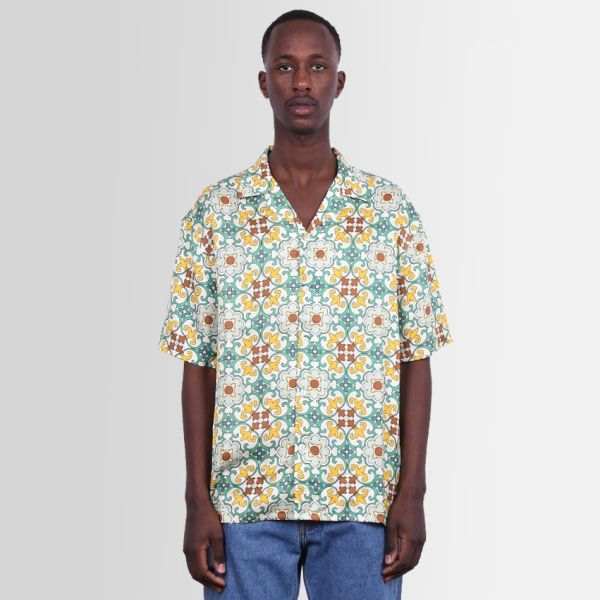 Drôle De Monsieur Slogan Faïence Overhemd Groen