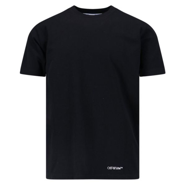 Off White Scribble Diagonal Over T-shirt Zwart