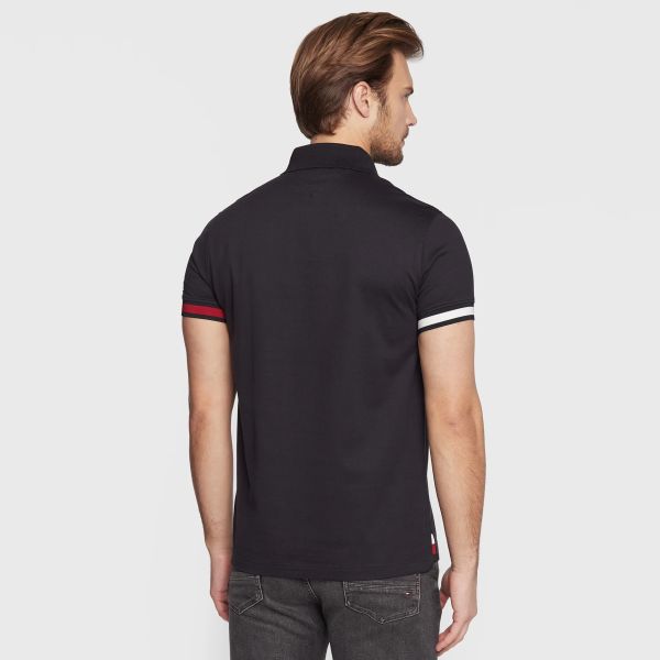 Tommy Hilfiger Flag Sleeve Polo Navy