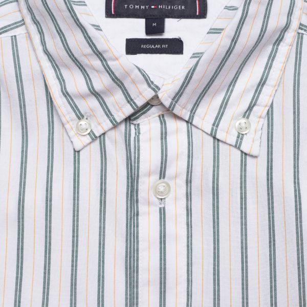 Tommy Hilfiger Natural Overhemd Groen/Wit