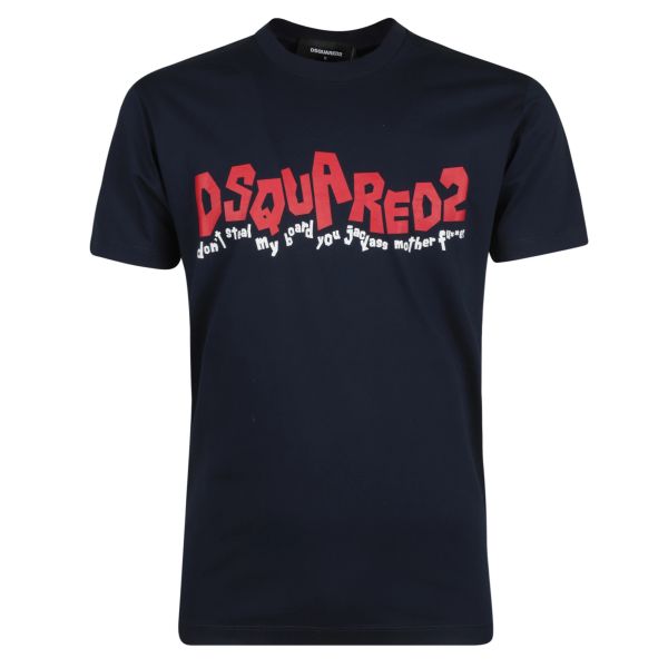 Dsquared2 Waving Logo T-shirt Navy