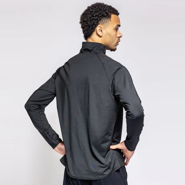 In Gold We Trust Sport Zipped Longsleeve T-shirt Zwart