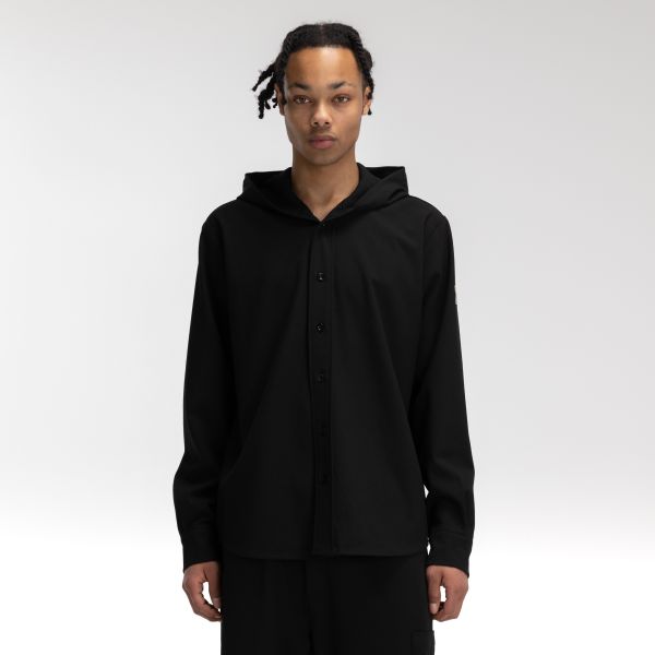 Flâneur Atelier Hooded Overshirt Zwart