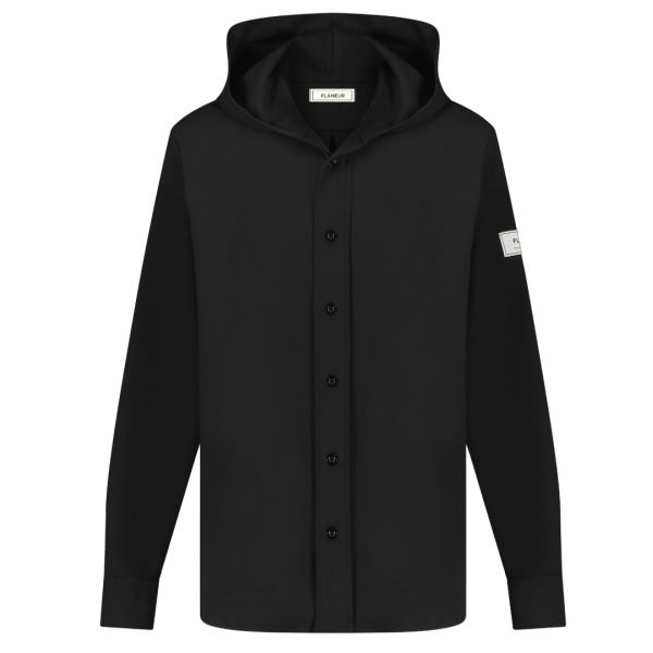 Flâneur Atelier Hooded Overshirt Zwart