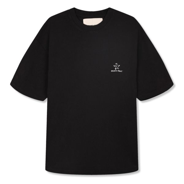 Bram's Fruit Outline Lemon T-shirt Zwart