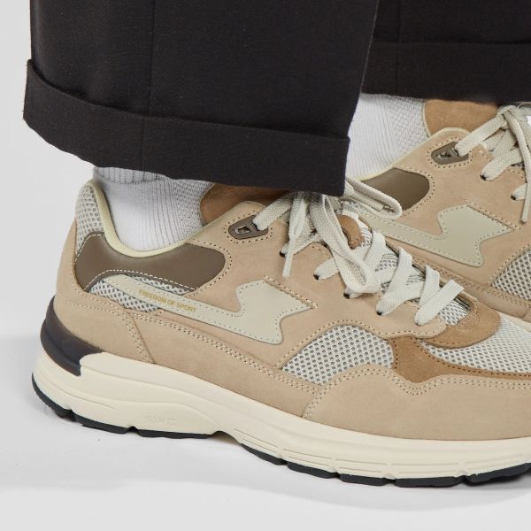 Stepney Workers Club Amiel S-Strike Suede Mix Sneaker Beige