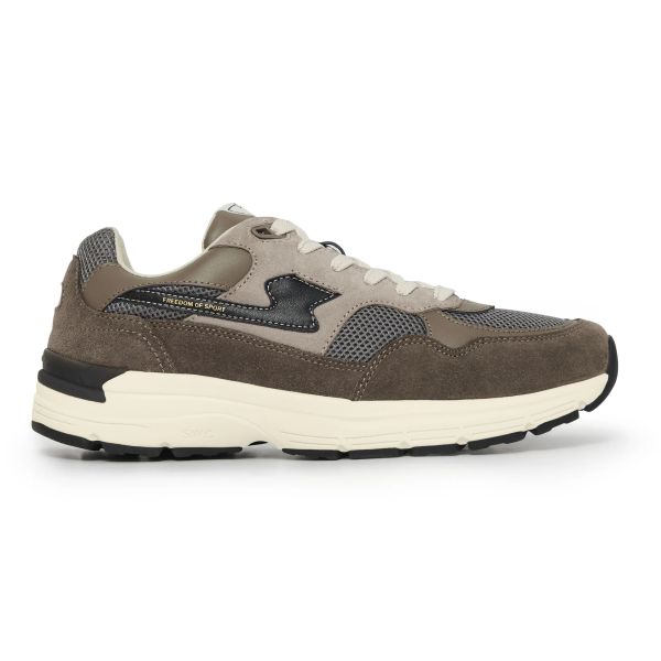 Stepney Workers Club Amiel S-Strike Suede Mix Sneaker Grijs