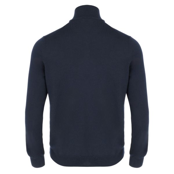 Gran Sasso Zip Mock Sweater Navy