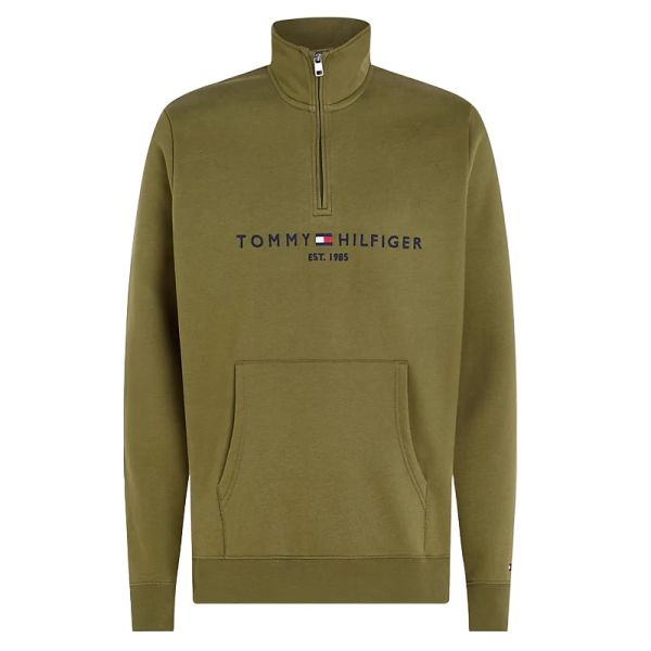 Tommy Hilfiger Logo Mockneck Sweater Groen
