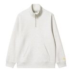 Carhartt Chase Neck Zip Sweater Licht Grijs