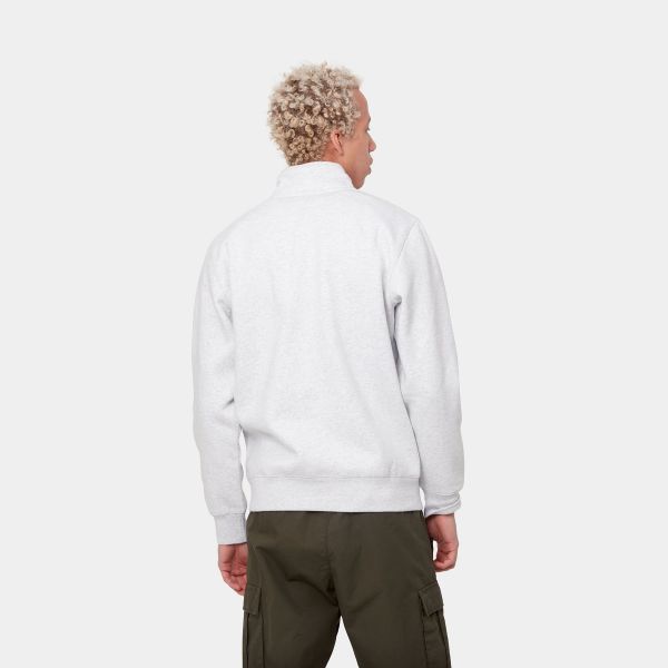 Carhartt Chase Neck Zip Sweater Licht Grijs