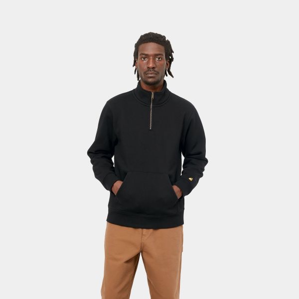 Carhartt Chase Neck Zip Sweater Zwart