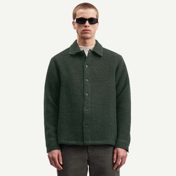 Samsøe Samsøe Castor Overshirt Donker Groen