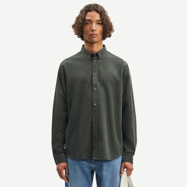 Samsøe Samsøe Liam Overshirt Donker Groen