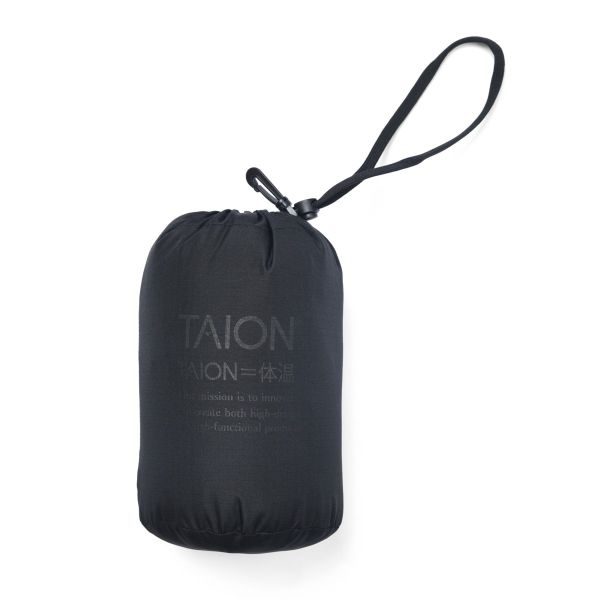 Taion Military Zip V Neck Down Vest Beige