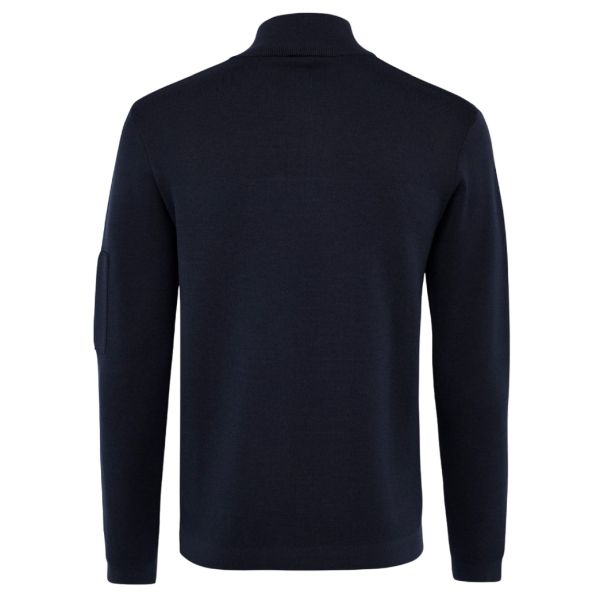 Genti Turtle Zip Sweater Navy