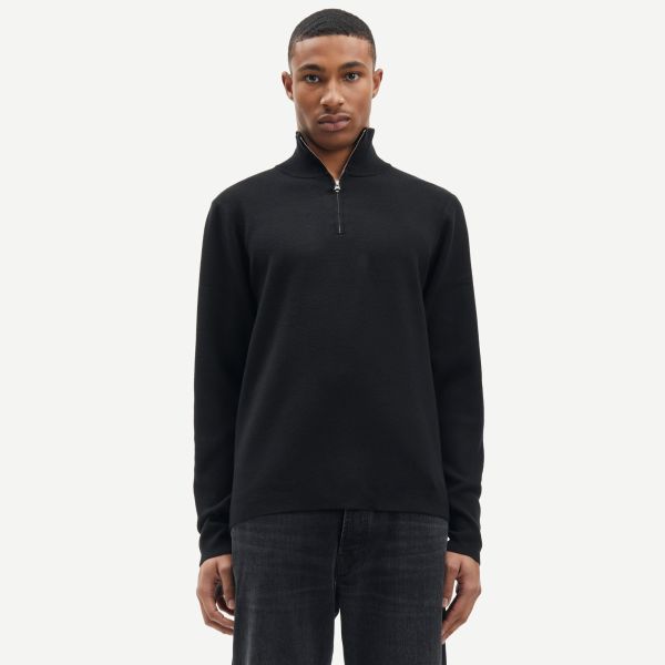 Samsøe Samsøe Gunan Turtle Neck Zip Sweater Zwart
