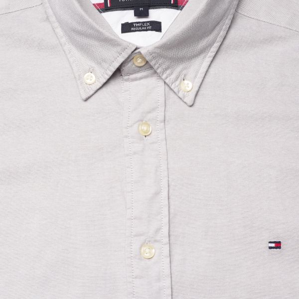 Tommy Hilfiger 1985 Flex Oxford Overhemd Grijs