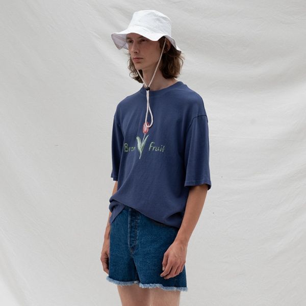 Bram's Fruit Tulip Aquarel T-shirt Blauw