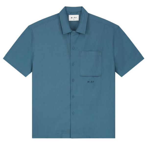 Olaf Cotton Linen Overhemd Blauw