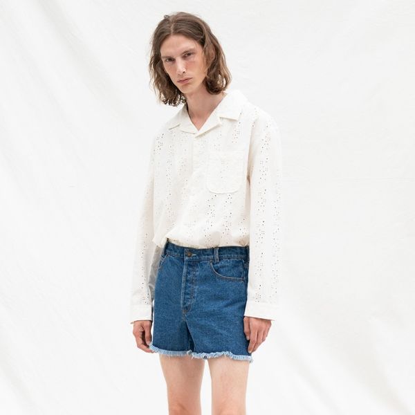 Bram's Fruit Broderie Overhemd Off White