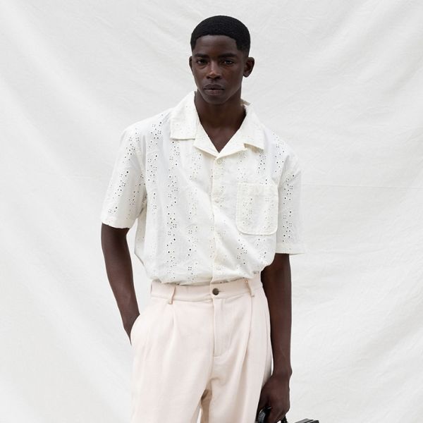 Bram's Fruit Broderie Overhemd Off White