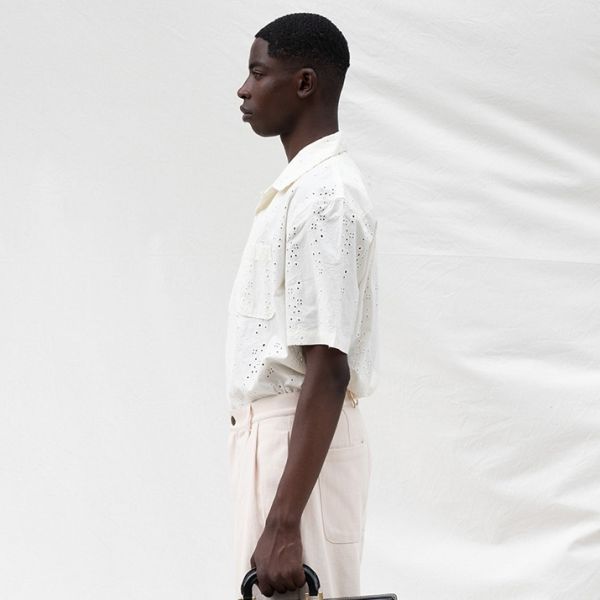 Bram's Fruit Broderie Overhemd Off White