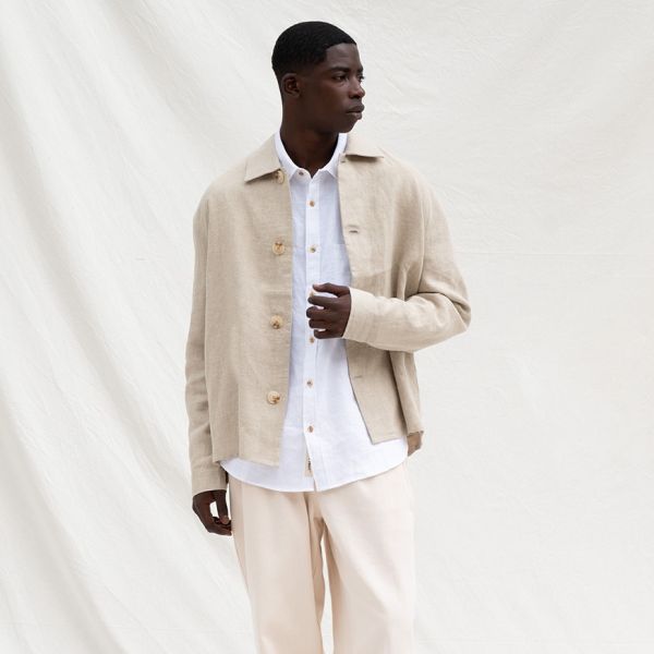 Bram's Fruit Linen Overhemd Off White