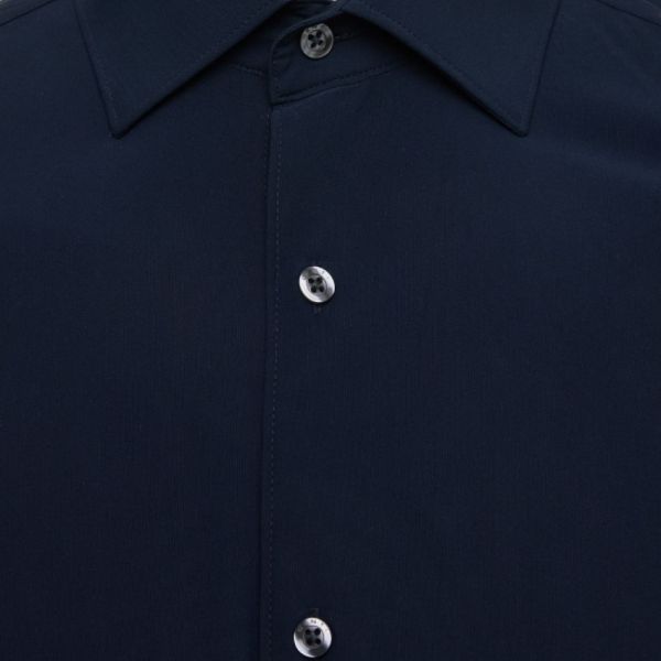 Genti Fresno Skin Fit Overhemd Navy