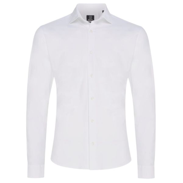 Genti Fresno Skin Fit Overhemd Wit