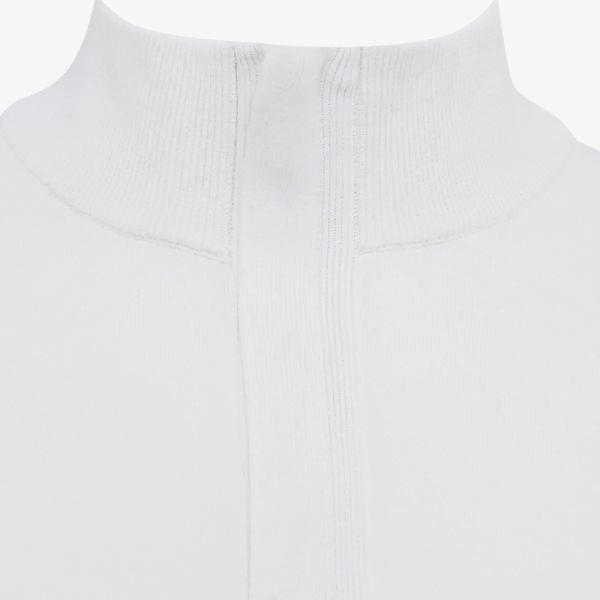 Genti Turtle Zip Sweater Off White