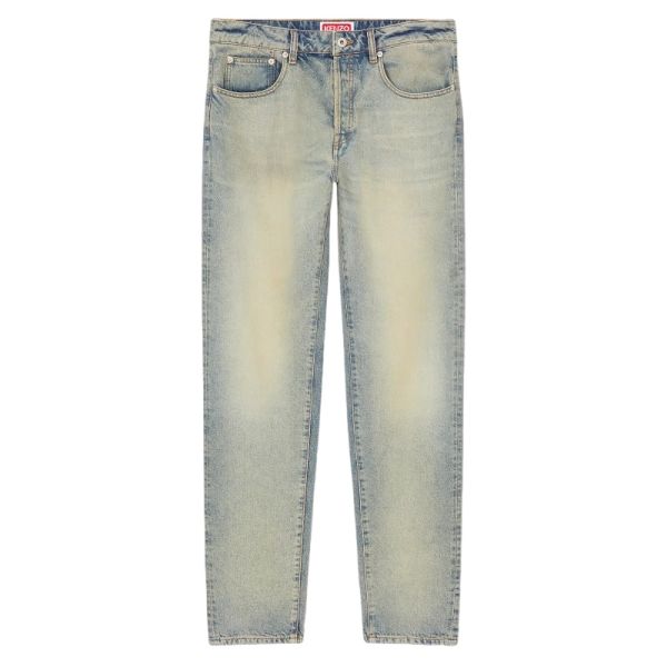 Kenzo Drawn Varsity Bara Slim Fit Jeans Blauw